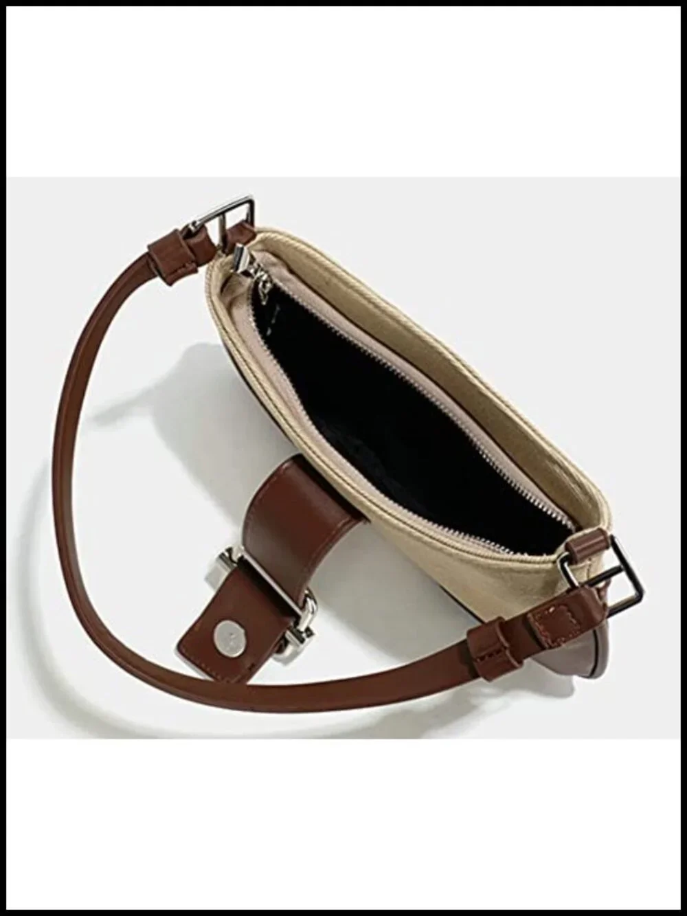 Chic PU Leather Crossbody Hobo Bag for Women, Adjustable Strap, Zipper Pocket,